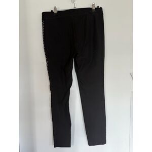Zack & Rachel Black Stretch Dress Pants with Studs sz M